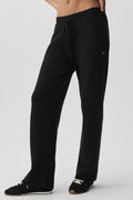 Scholar Straight Leg Sweatpant - Black