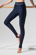 Airlift Mesh High-Waist Darling Stirrup Legging - Navy