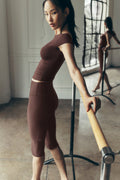 16'' High-Waist Airlift Capri - Brownstone